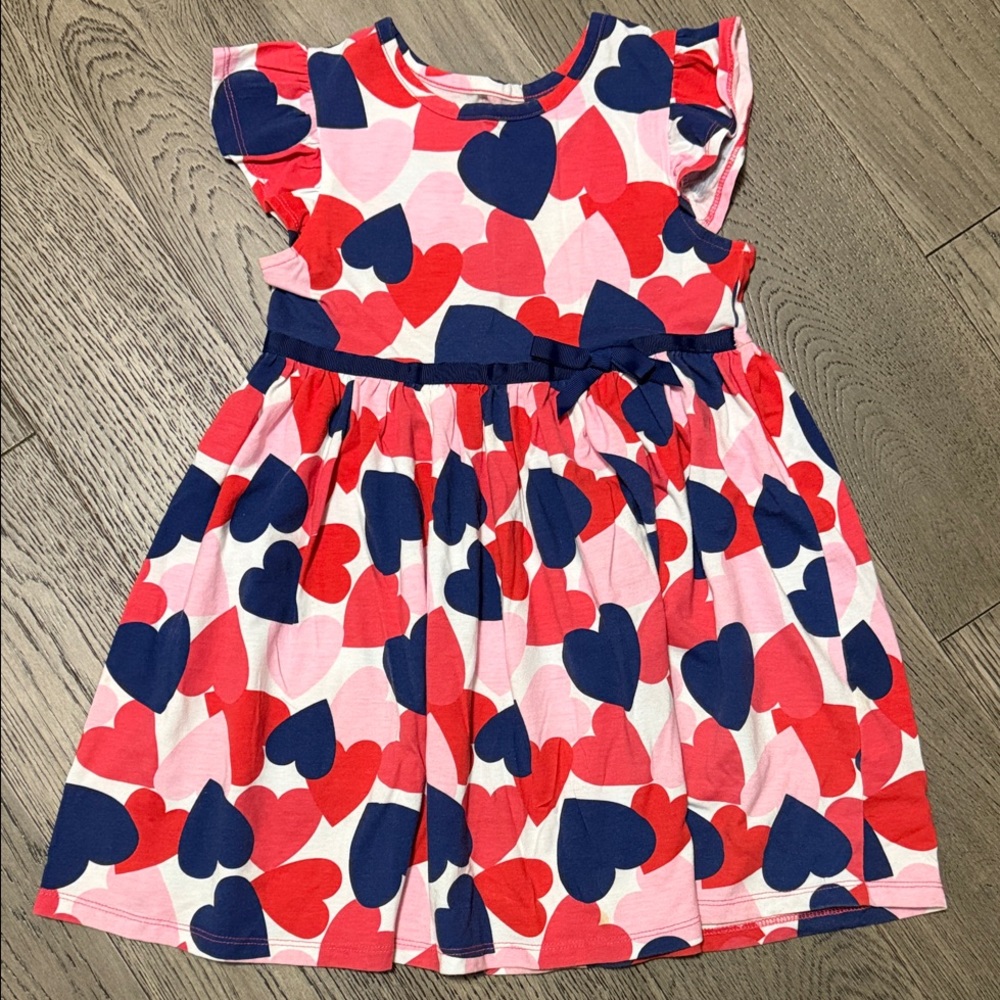 Epic Threads Kids Dress - Red and Blue Heart Pattern